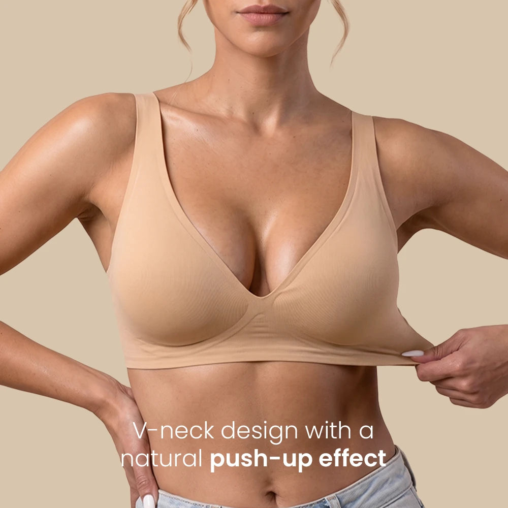 Deep V Jelly Bra No Underwire