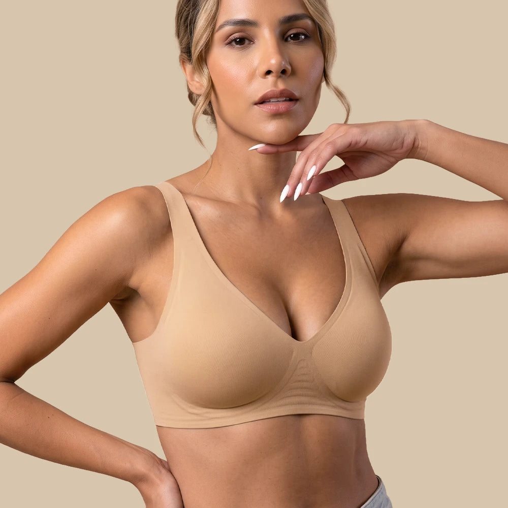Deep V Jelly Bra No Underwire