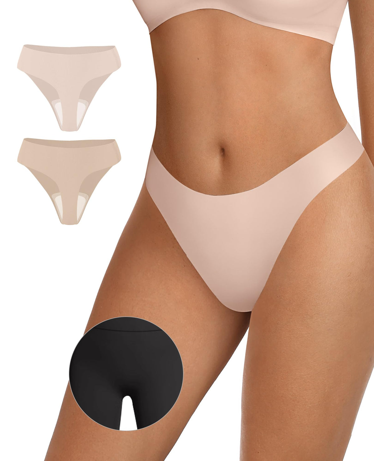 OEAK Seamless Thongs for Women Invisible Thongs